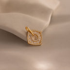 Art Deco Halo Charm in 18K Gold