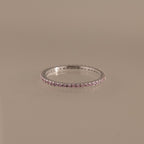 Bague avec pierre de naissance éternité 