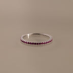Bague avec pierre de naissance éternité 