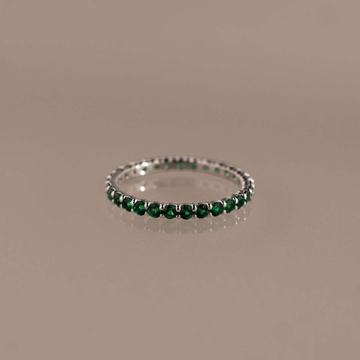 Bague avec pierre de naissance Eternity Tennis 