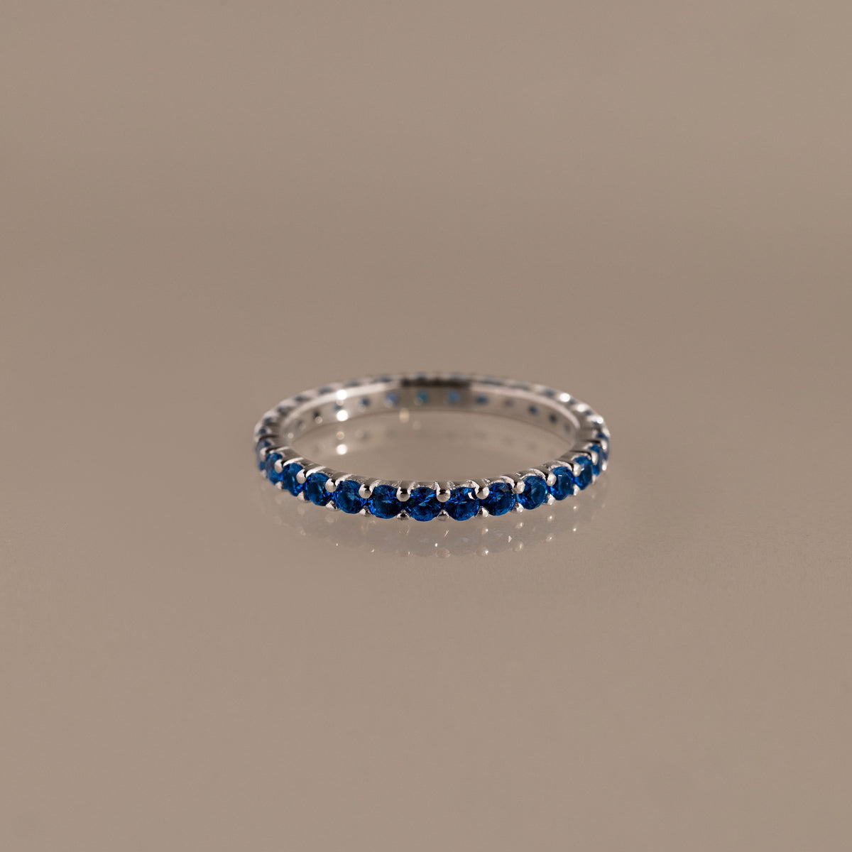Bague avec pierre de naissance Eternity Tennis 