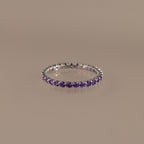 Bague avec pierre de naissance Eternity Tennis 