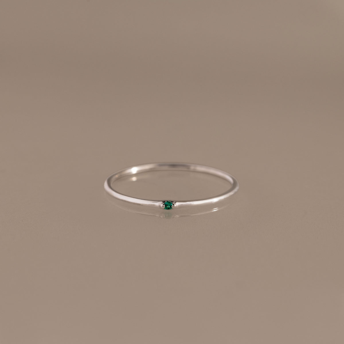 Thin Mini Emerald Ring