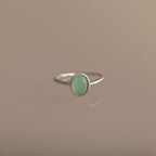 Bague ovale en jade