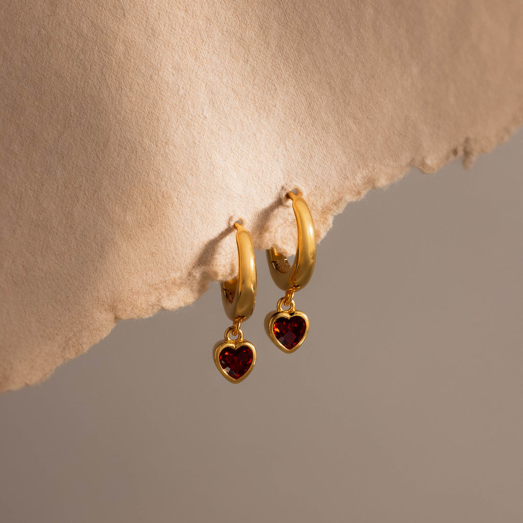 Boucles d'oreilles créoles en jade en or 18 carats