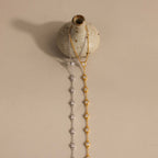 Beaded Diamond Hand Chain Bracelet in 18K Gold