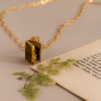 Tiger's Eye Locket Necklace