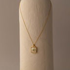 Pave Evil Eye Locket Necklace in 18K Gold