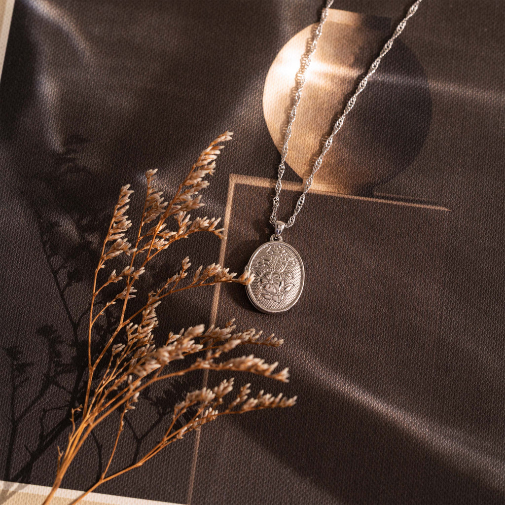 Floral Locket Necklace