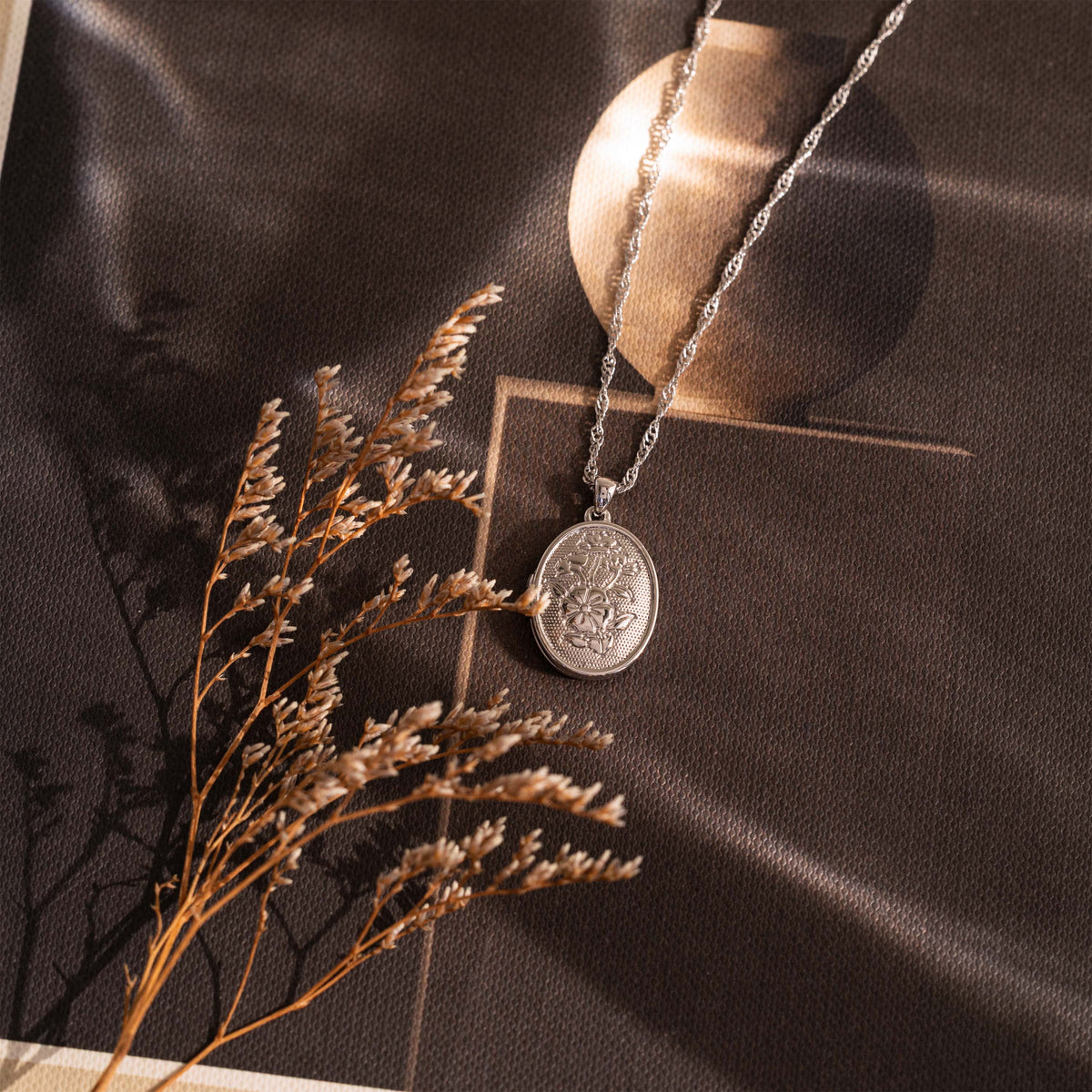 Floral Locket Necklace