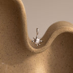 Mystic Diamond Sun Charm in Silver