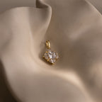 Diamond Clover Charm in 18K Gold