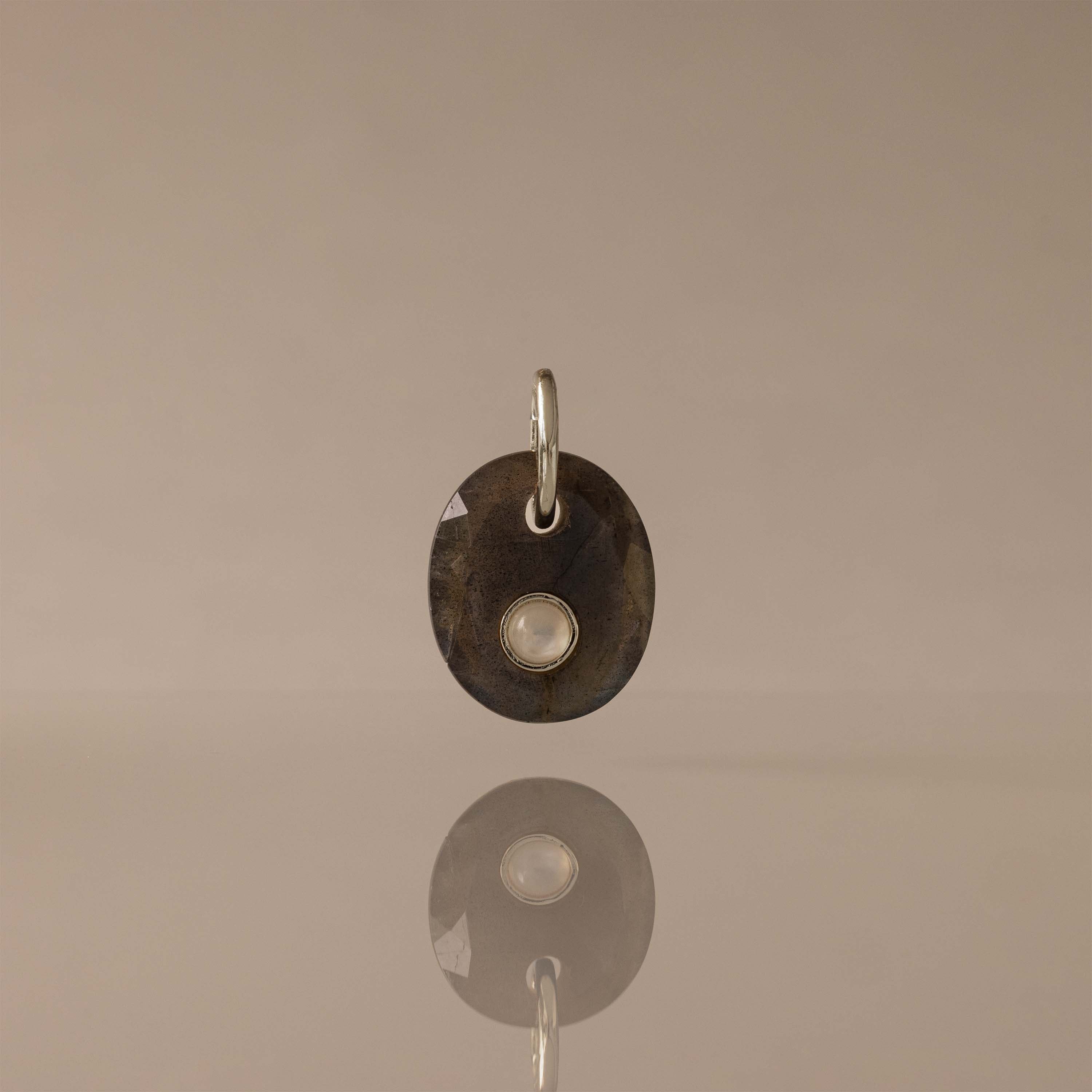 Moonstone Labradorite Charm