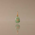 Jade Diamond Drop Charm in 18K Gold