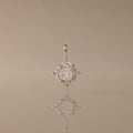 Diamond Clover Charm in Silver