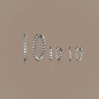 Inside Out Diamond Hoops Set in Silver