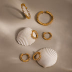 Inside Out Diamond Hoops Set in 18K Gold