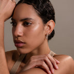 Inside Out Diamond Hoops Set in Silver