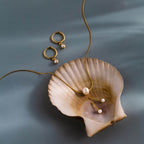Dainty Pearl Jewelry Set in 18K Gold