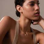 Dainty Pearl Jewelry Set in 18K Gold