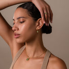 Jade Oval Jewelry Set in 18K Gold