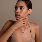 Jade Oval Jewelry Set in Silver