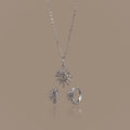 Celestial Sun Jewelry Set in Silver