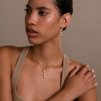 Pearl Cascade Jewelry Set in Silver