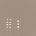 Pearl Cascade Jewelry Set in 18K Gold