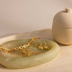 Green Onyx Teardrop Jewelry Dish