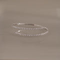 Diamond Tennis Wrap Bangle in Silver