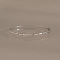 Love Morse Code Diamond Bangle in Silver