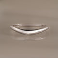 Curved Dome Bangle in Silver