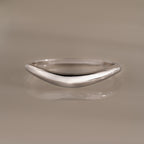 Curved Dome Bangle in Silver