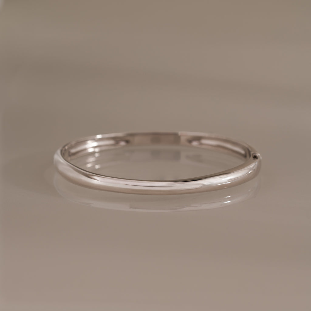 Flow Bangle Bracelet in Silver