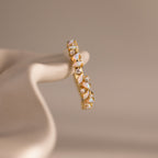 Opal Diamond Cluster Ring