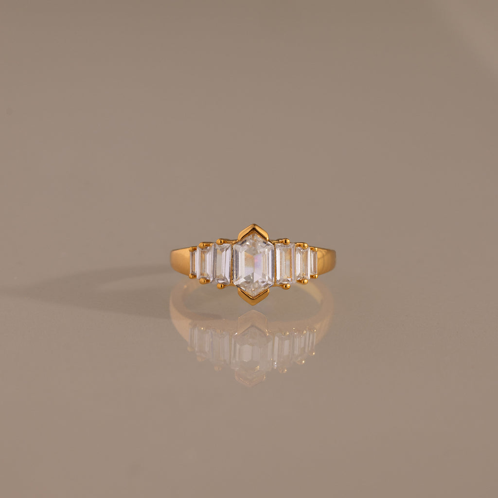Saturn Art Deco Diamond Ring