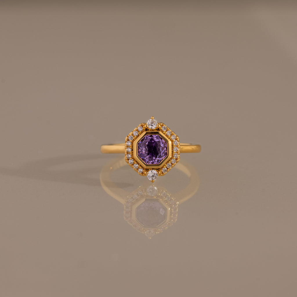Celestial Alexandrite Halo Ring