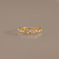 Opal Diamond Cluster Ring