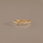 Opal Diamond Cluster Ring