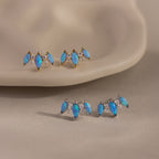 Blue Opal Starlight Bloom Studs