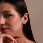 Blue Opal Starlight Bloom Studs