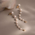 Waterfall Pearl Earrings in 18K Gold