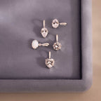 Love Mixed Gemstone Charm Set in Silver
