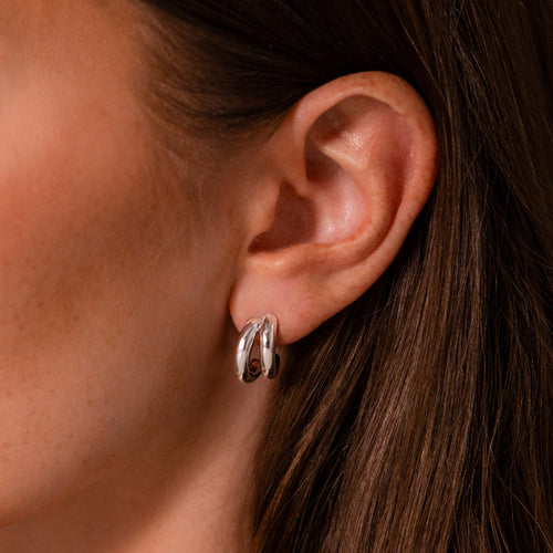 Boucles d'oreilles créoles en jade en or 18 carats