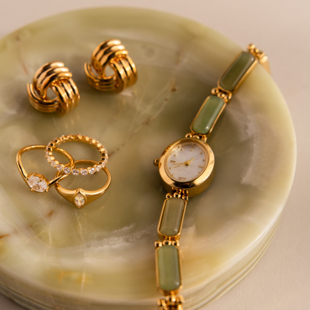 Green Onyx Jewelry Dish