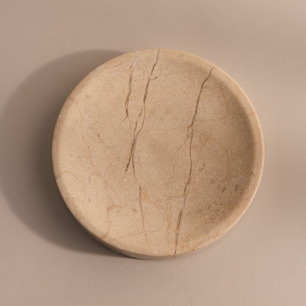 Beige Marble Jewelry Dish