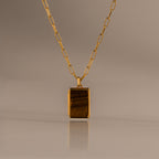 Tiger's Eye Locket Necklace