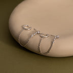 Diamond Veil Ear Cuffs in Silver