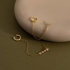 Diamond Veil Ear Cuffs in 18K Gold